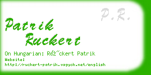 patrik ruckert business card